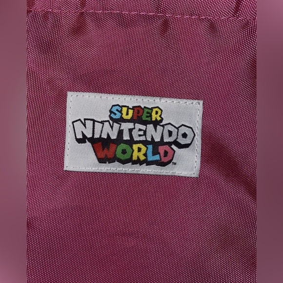 Super Nintendo World Princess Peach Drawstring Backpack Universal Studios CA - Picture 8 of 8